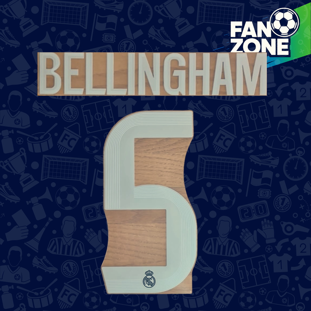 Real Madrid CF Away 25/26 Avery authentic BELLINGHAM 5 adult nameset