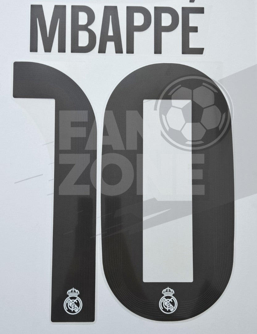 Real Madrid Home 10 MBAPPE authentic player nameset home 25/26 Cup UCL