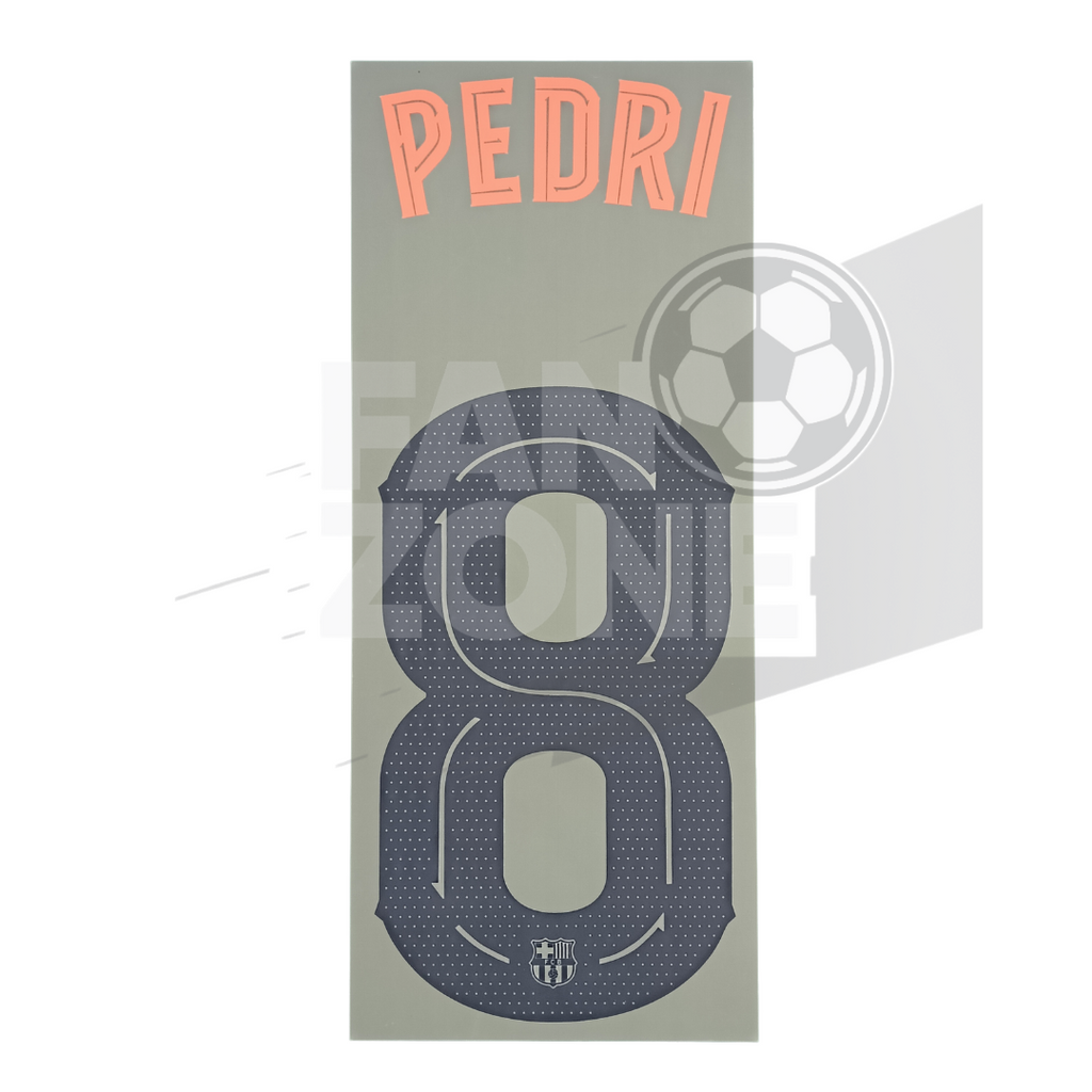 Official PEDRI #8 Name Set – FC Barcelona Third Kit 2025/26 Total 90 | Champions League cup Player issue Stahls TPT