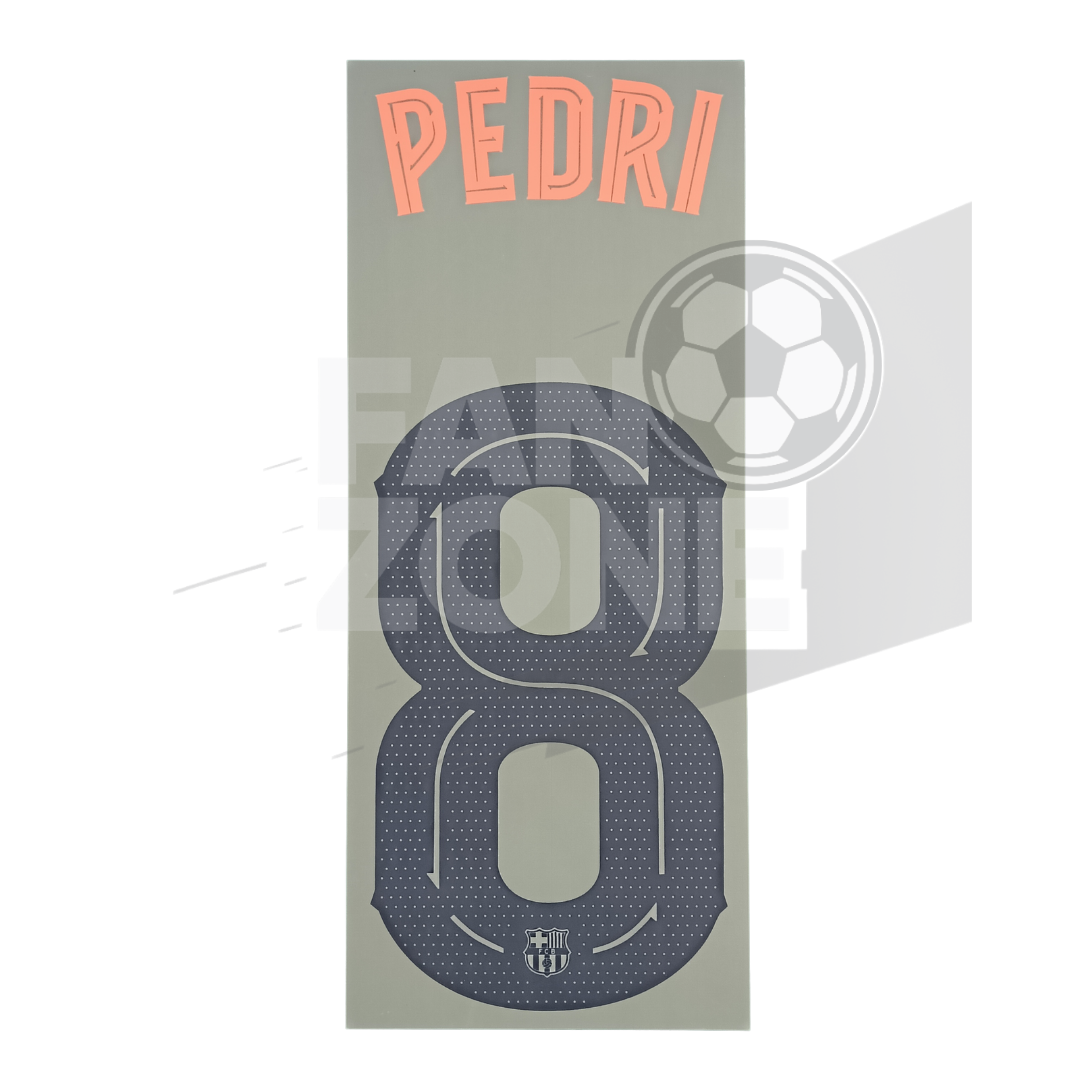 Official PEDRI #8 Name Set – FC Barcelona Third Kit 2025/26 Total 90 | Champions League cup Player issue Stahls TPT