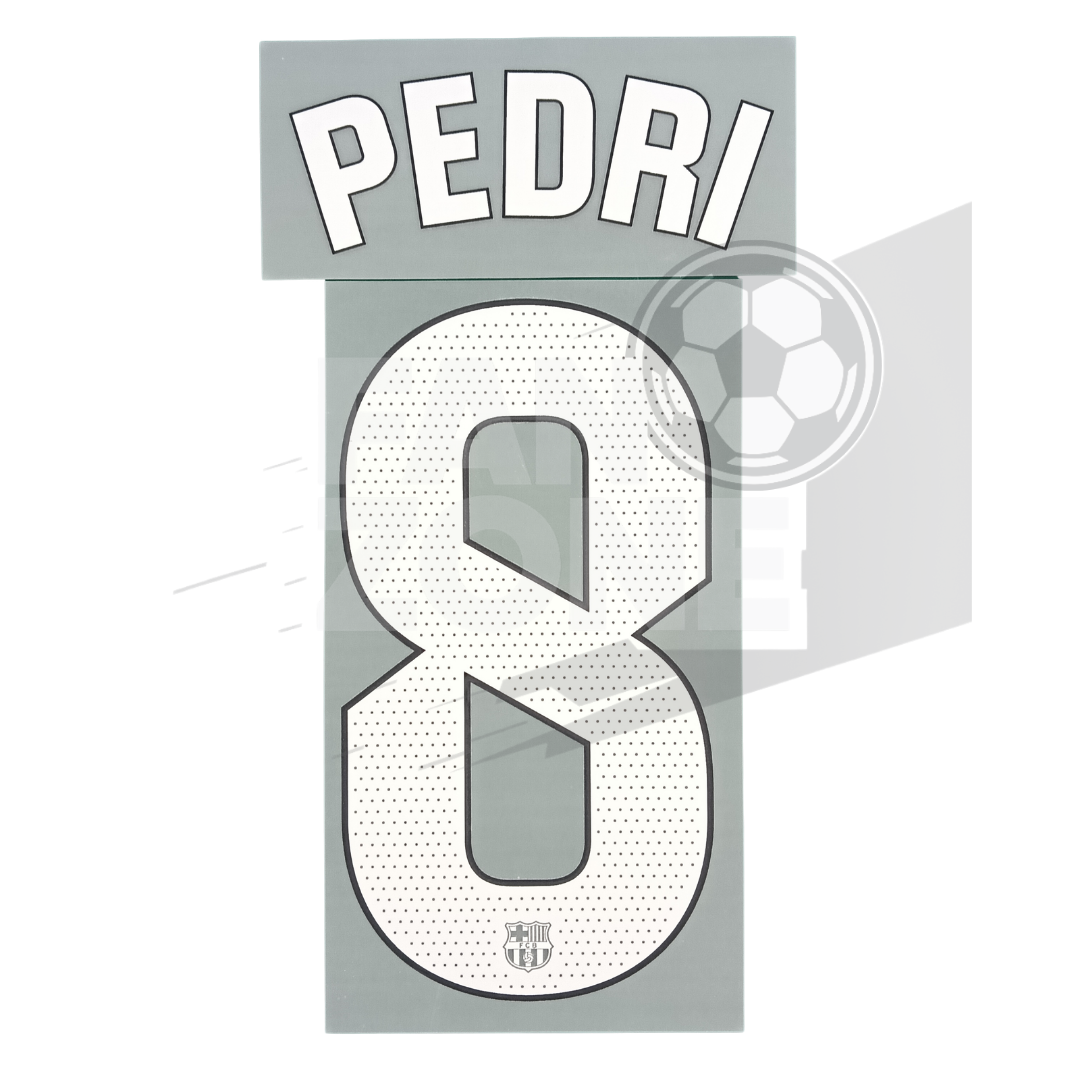 Official PEDRI #8 Name Set – FC Barcelona Third Kit 2025/26 Total 90 | La Liga Player issue Stahls TPT