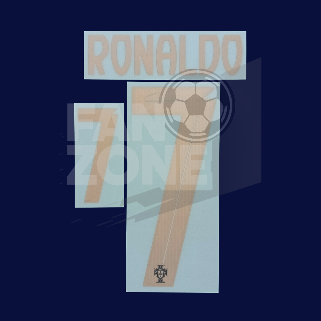 Portugal Special PANTERA NEGRA Black kit Gold nameset RONALDO 7 Stilscreen player issue