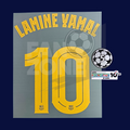 Kit LAMINE YAMAL #10 Numbering and Champions League patches – FC Barcelona home jersey 2025/26 | player version