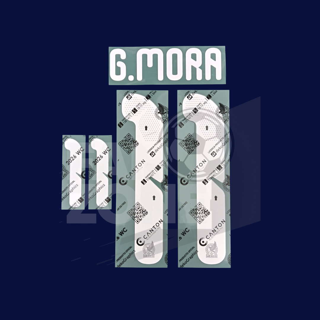 GIL MORA Mexico Home World Cup 2026 Player Issue Name Number