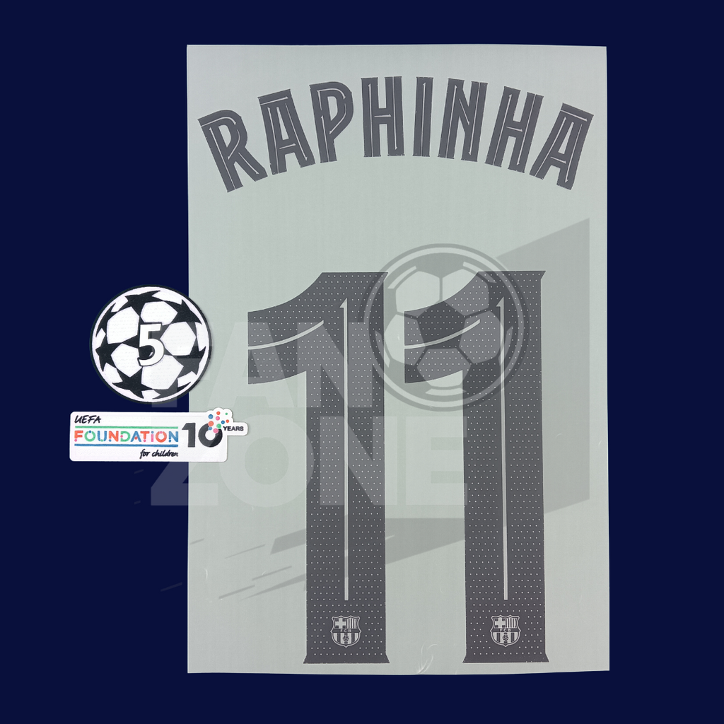 Kit RAPHINHA #11 | Numeración y Parches Champions League – FC Barcelona Jersey Visita 2025/26 player issue · Versión Jugador