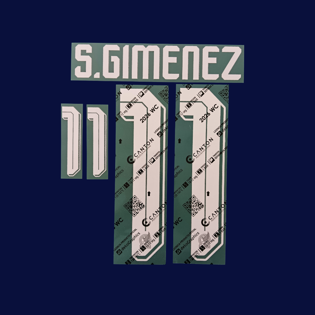 Numeración SANTI GIMENEZ #11 México tercero Mundial 2026 | Canton version jugador