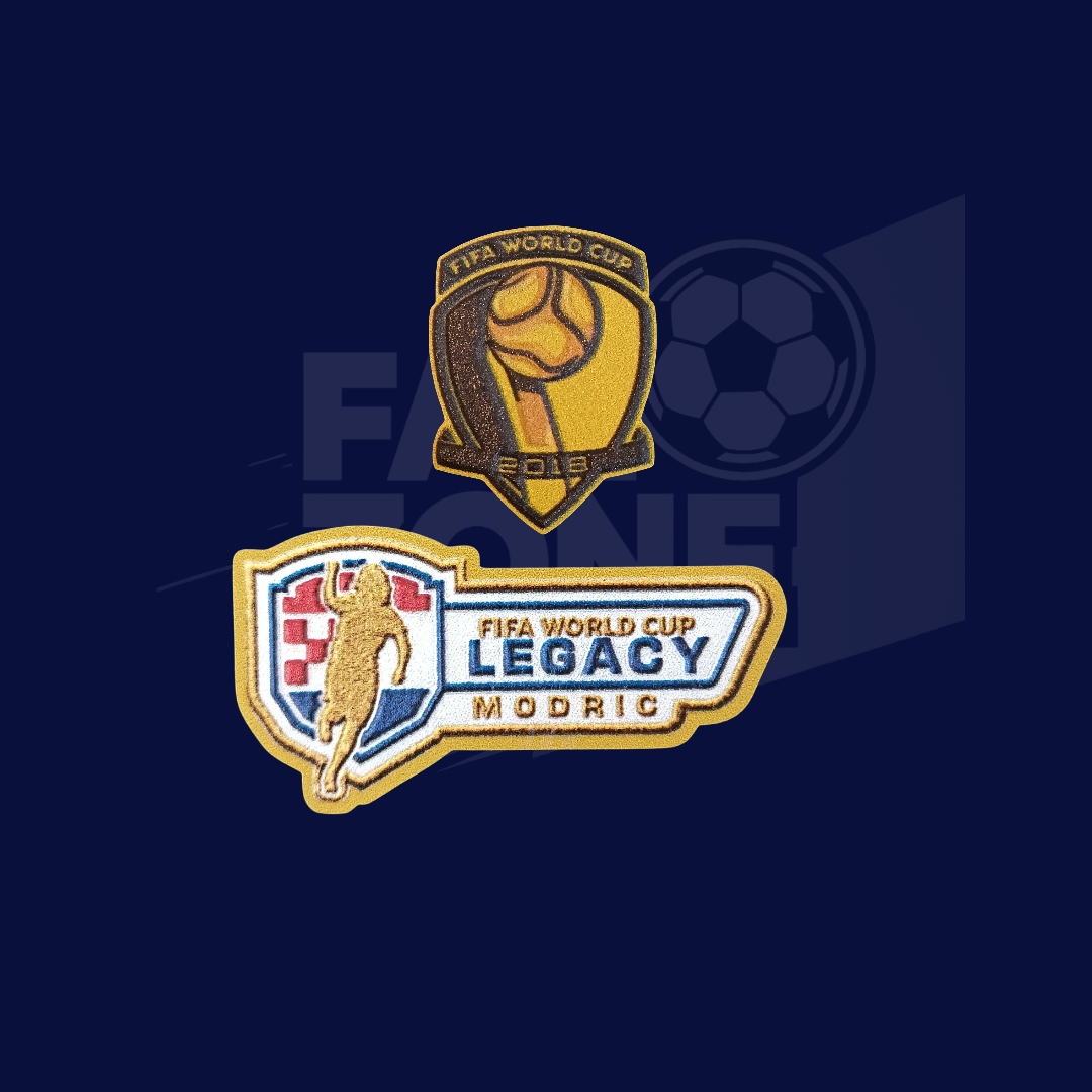 Kit Parches LEGACY+BALON DE ORO 2018 LUKA MODRIC TPU Texturizado 3D | Efecto bordado