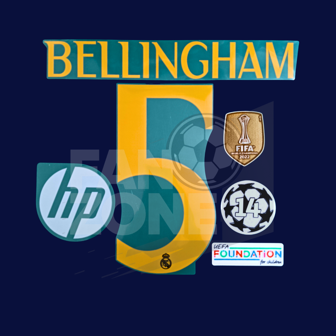 Full Kit BELLINGHAM Real Madrid Visita/Tercera 2023/24 | Avery Dennison