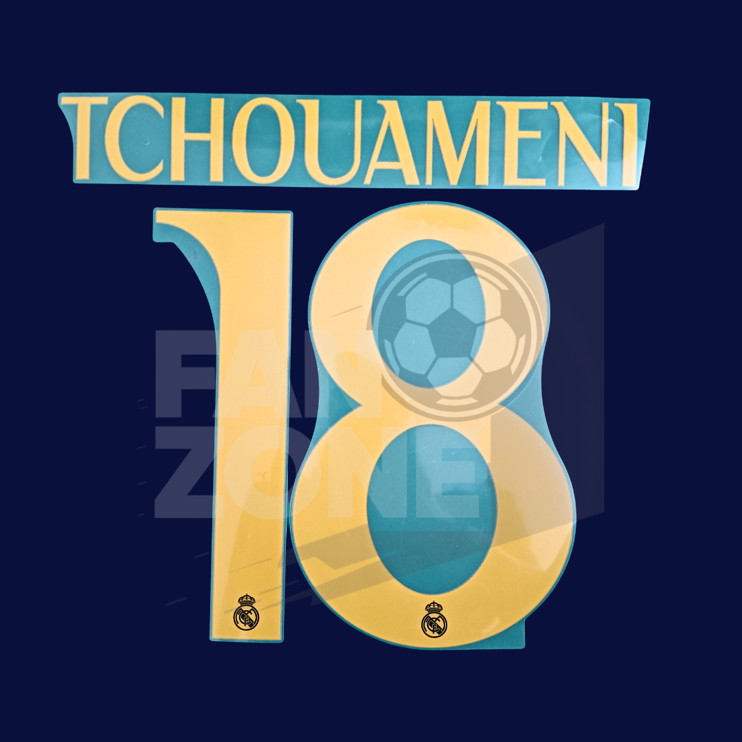 Numeración TCHOUAMÉNI Real Madrid Visita/Tercera 2023/24 | Avery Dennison