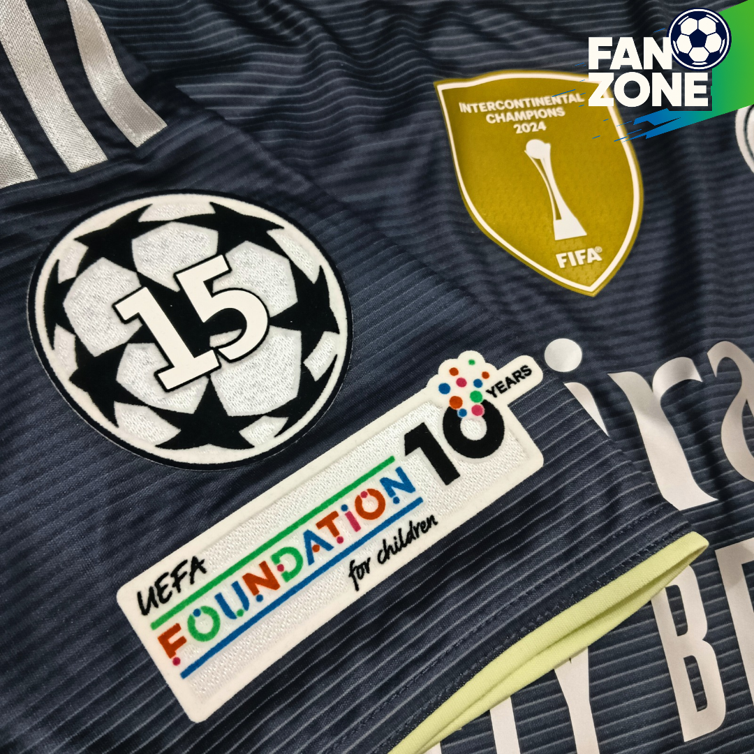 Kit REAL MADRID parches Champions League– Intercontinental Sporting iD Cromotransfer 2025/26| version jugador