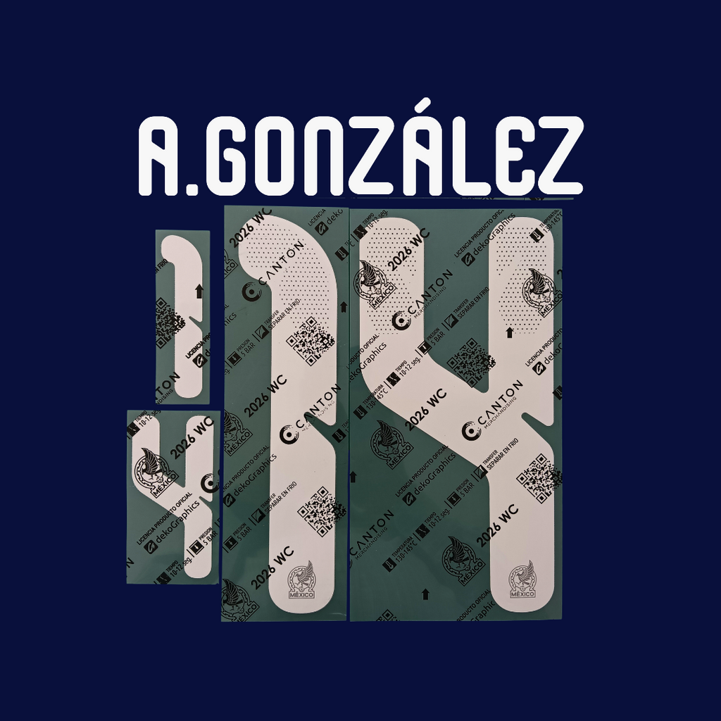 Numeración Hormiga A.GONZALEZ #14 México local 2026 | Canton version jugador