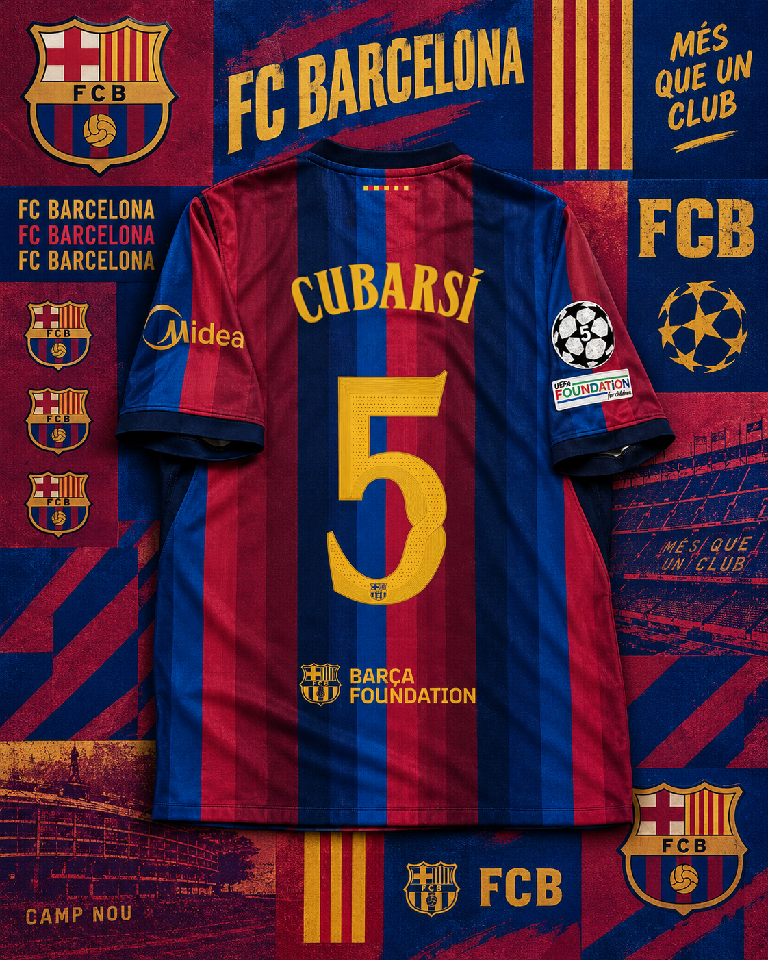 Jersey Nike FC Barcelona 2026/27local Jugador |Numeración+Parches Champions | GRANDE