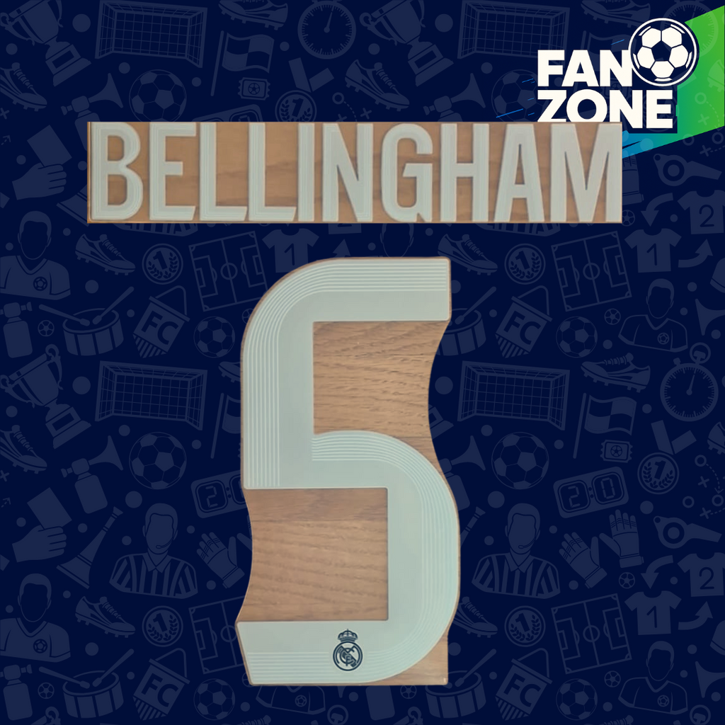 Real Madrid CF Away 25/26 Avery authentic BELLINGHAM 5 adult nameset
