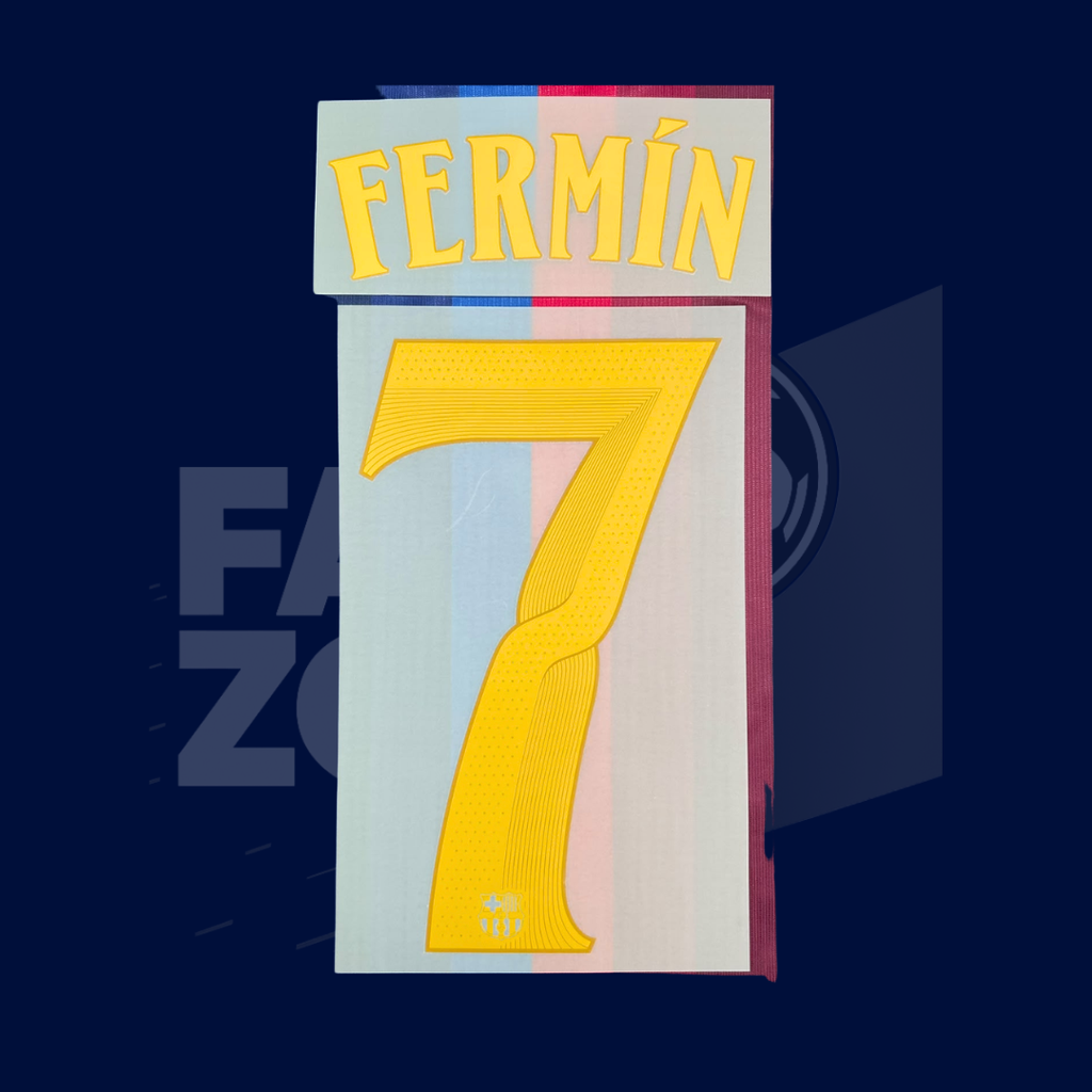 Numeración FERMIN #7 FC Barcelona 2026/27 local | Modernista Player Issue Stahls