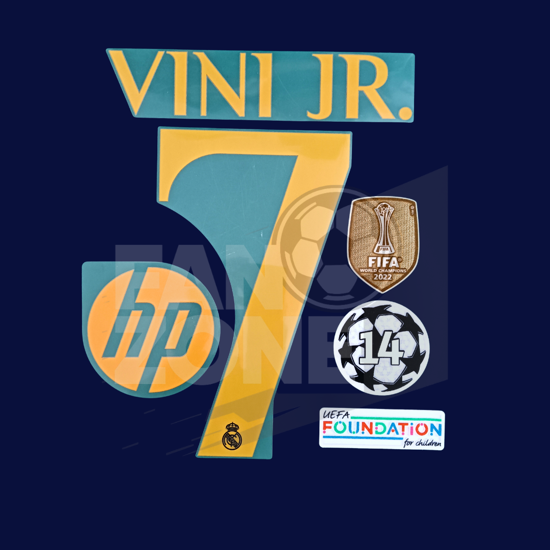 Full Kit VINI JR Real Madrid Visita/Tercera 2023/24 | Avery Dennison