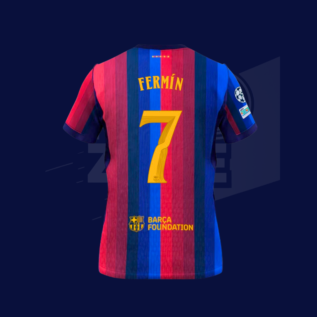**PRE VENTA** Numeración FERMIN #7 FC Barcelona 2026/27 local | Modernista Player Issue Stahls