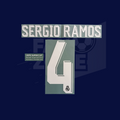 Real Madrid nuneracion 2017-18 tercero SERGIO RAMOS #4 UEFA SUPER CUP