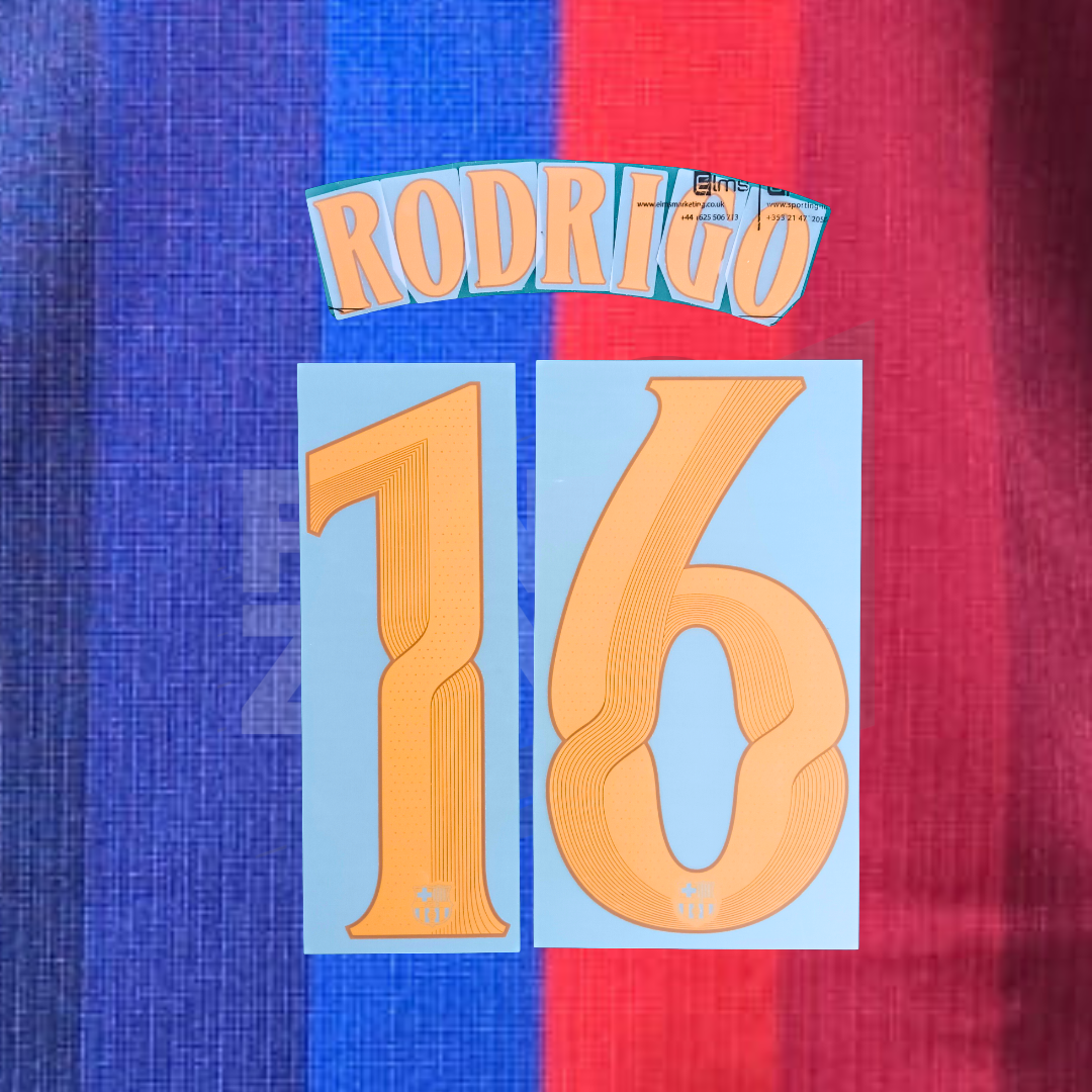 Numeración RODRIGO #16 FC Barcelona 2026/27 local | Modernista Player Issue Stahls