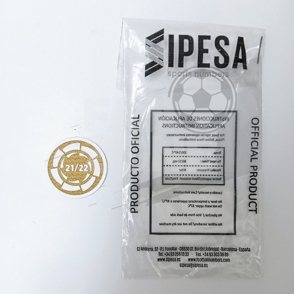 21/22 Sipesa LaLiga Champions Real Madrid Flock Patch