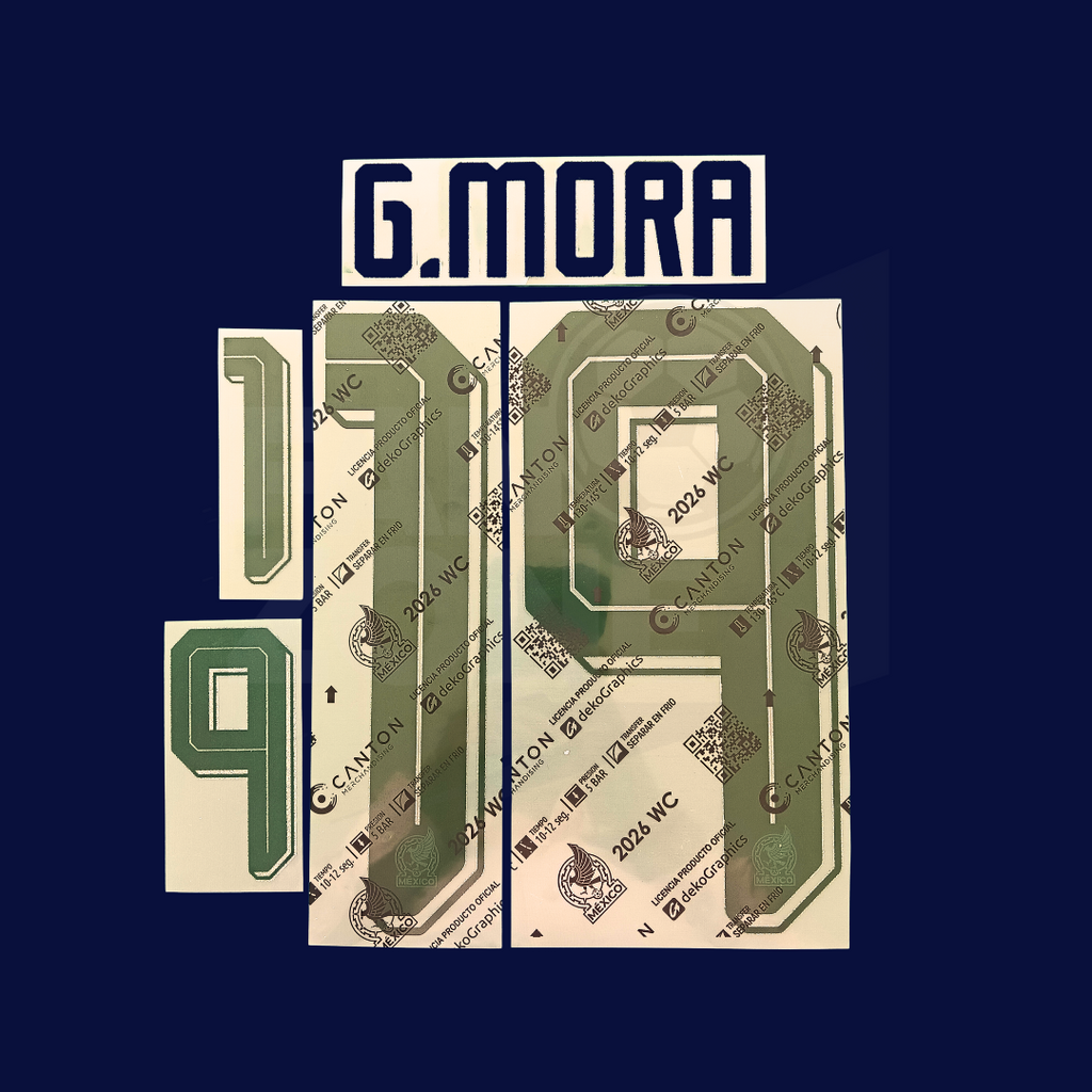 Numeración G. MORA #19 México VISITA Mundial 2026 | Canton version jugador