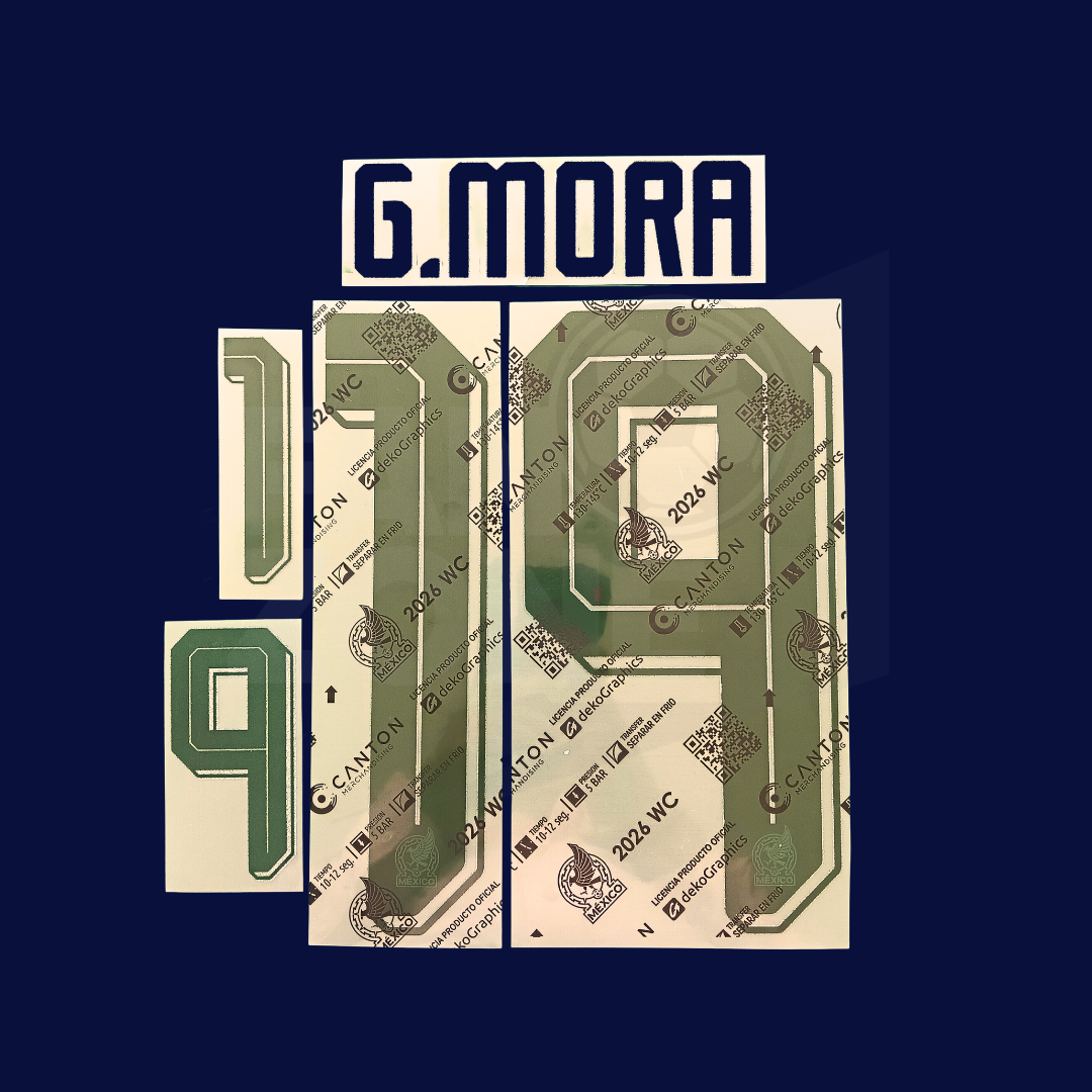 Numeración G. MORA #19 México VISITA Mundial 2026 | Canton version jugador