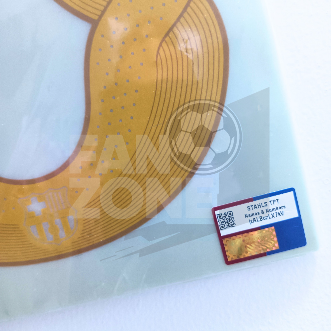 PEDRI #8 FC Barcelona 2026/27 Home Numbering | Modernista Player Issue Stahls