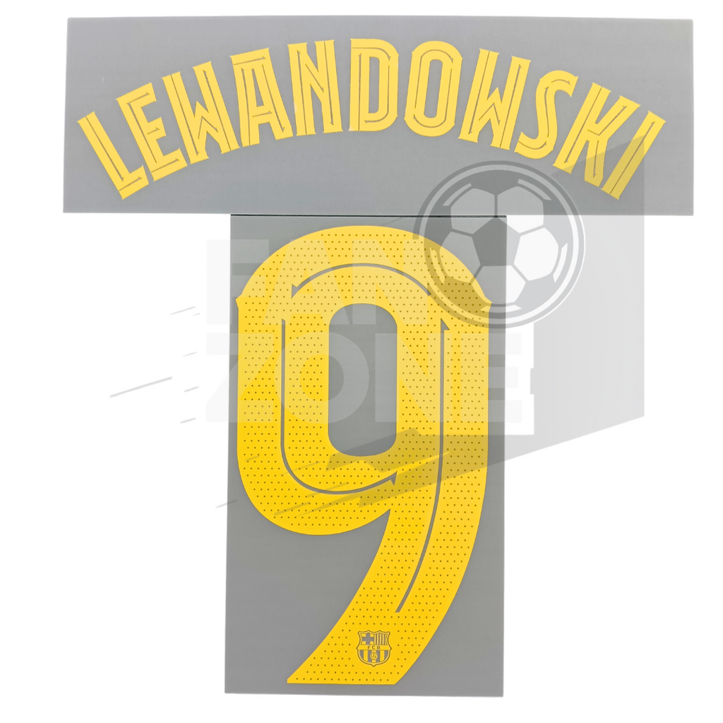 LEWANDOWSKI FC Barcelona Home champions League cup Nameset Player issue 25/26 home