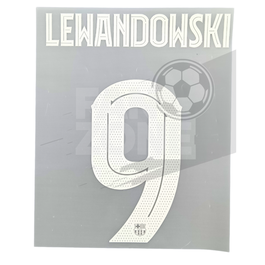LEWANDOWSKI FC Barcelona home champions League cup Nameset Player issue 23/24