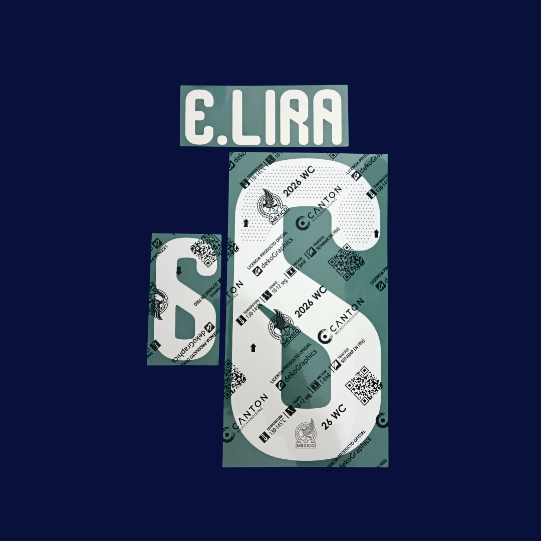 Numeración ERIK E. LIRA #6 México local 2026 | Canton version jugador