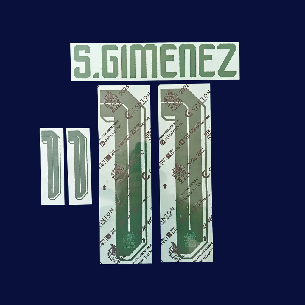 Numeración SANTI GIMENEZ #11 México Visita Mundial 2026 | Canton version jugador