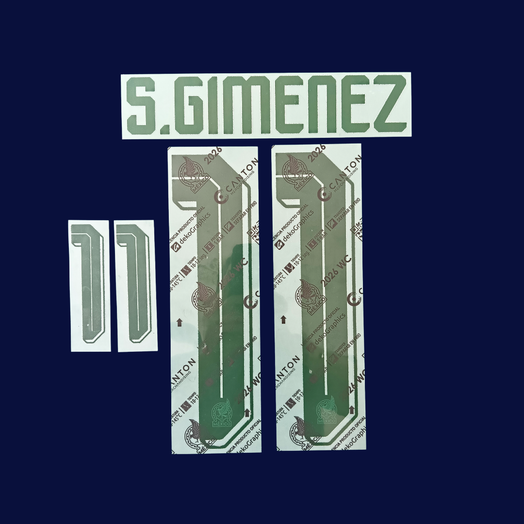 Numeración SANTI GIMENEZ #11 México Visita Mundial 2026 | Canton version jugador