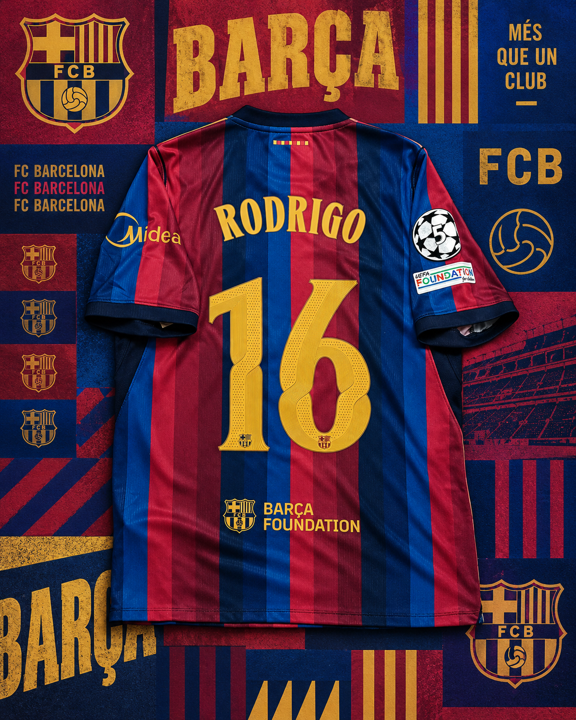 Jersey Nike FC Barcelona 2026/27local Jugador |Numeración+Parches Champions | MEDIANA