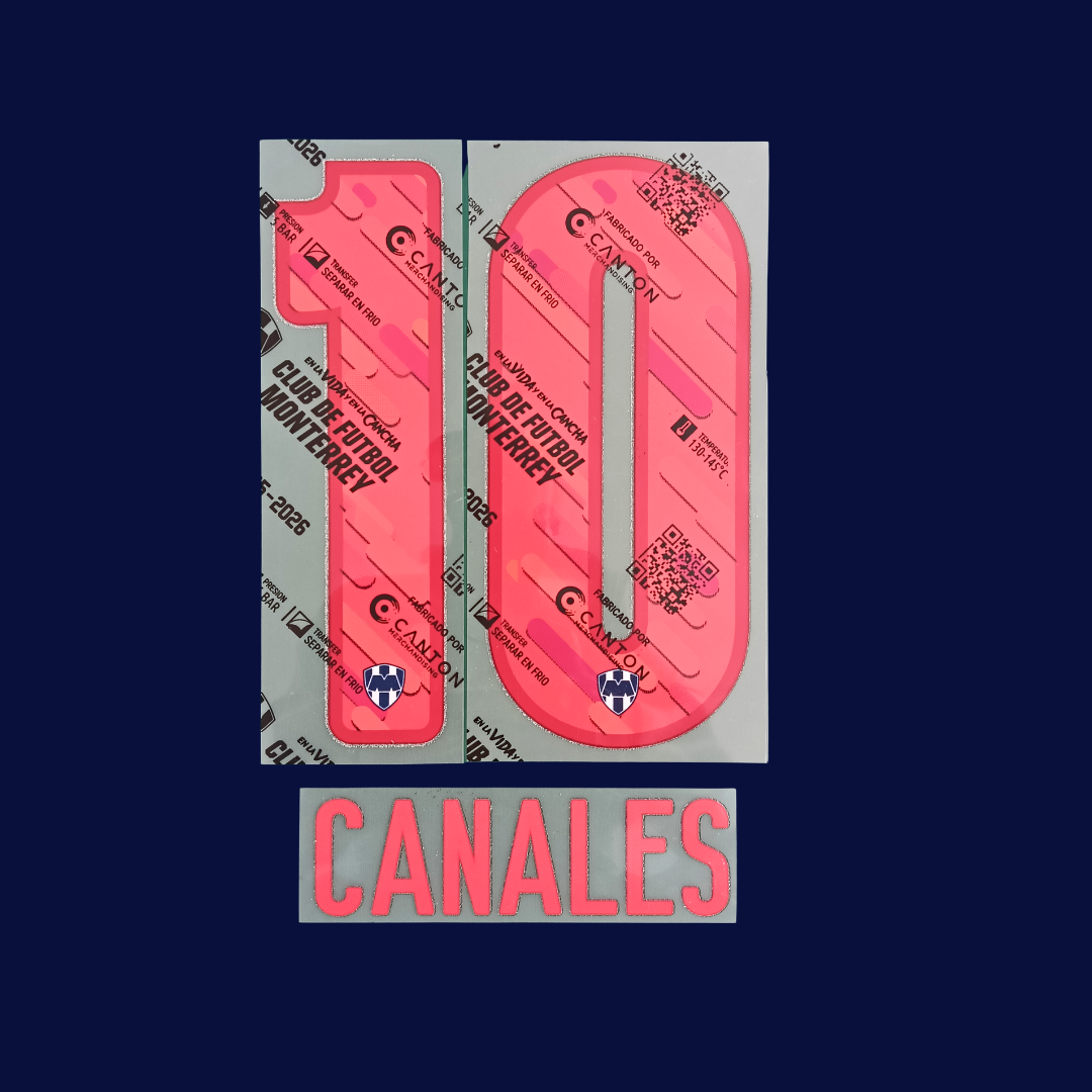 CANALES #10 CF Monterrey Rayados Name number home player issue