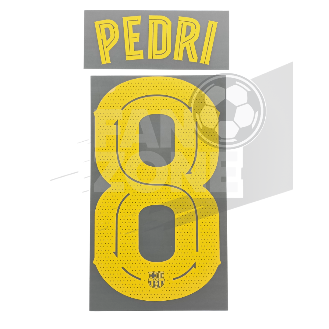 Numeración Oficial PEDRI #8 FC Barcelona 2025/26 Local | Champions League Player Issue Stahls TPT