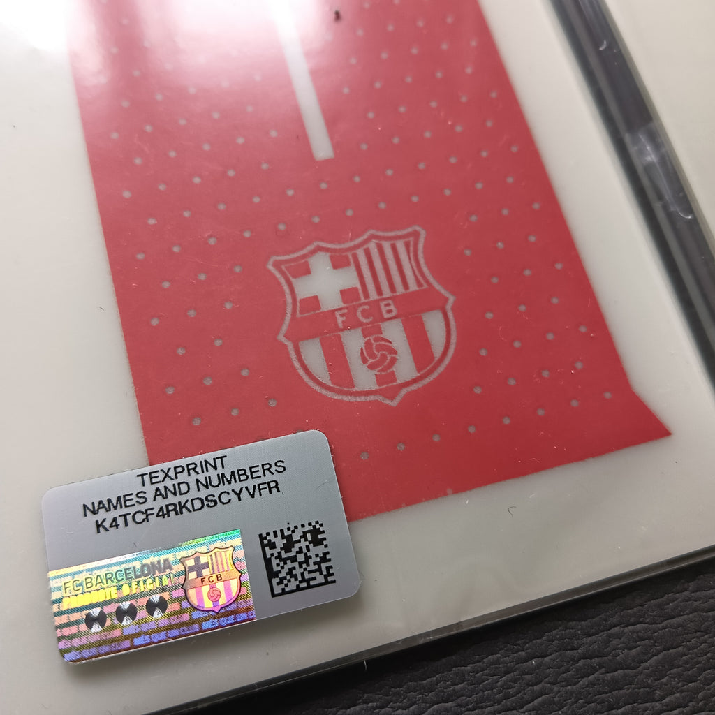 LAMINE YAMAL #19 name & number Champions League– FC Barcelona away  2024/25| player issue Stahls TPT