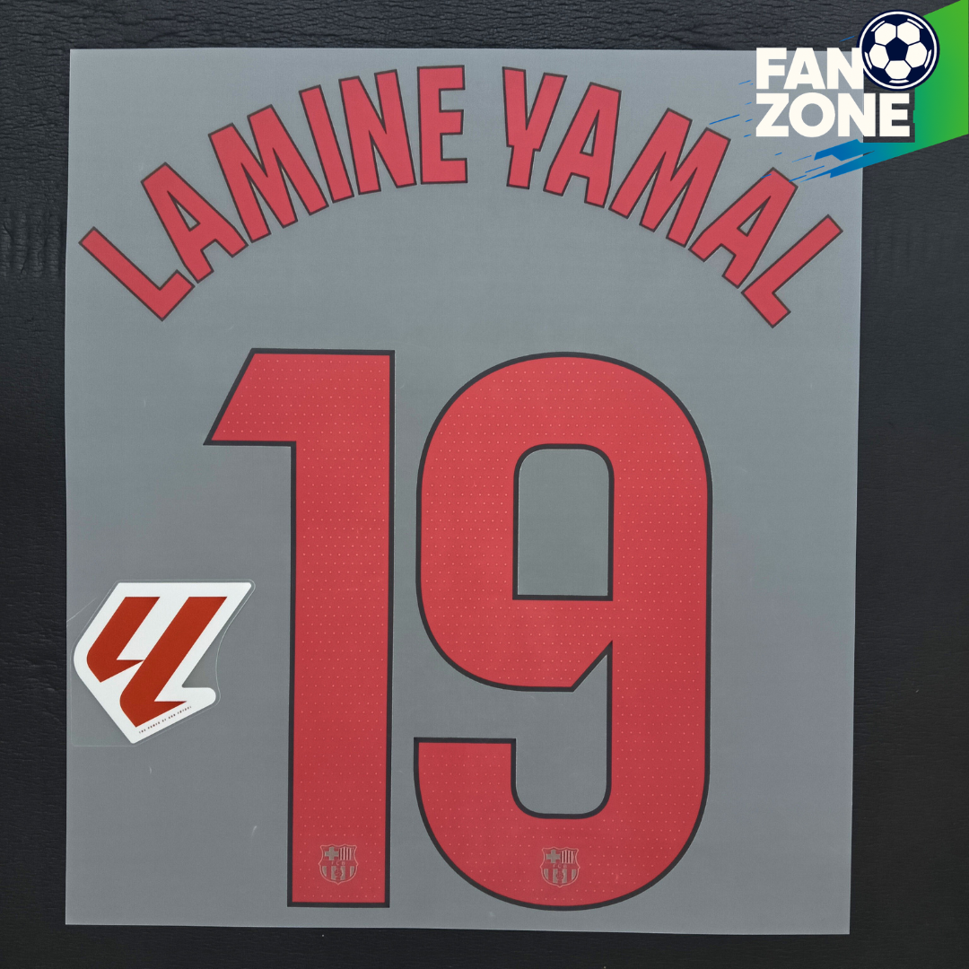 FC Barcelona 24/25 La Liga away nameset LAMINE YAMAL w patch authentic player issue kit