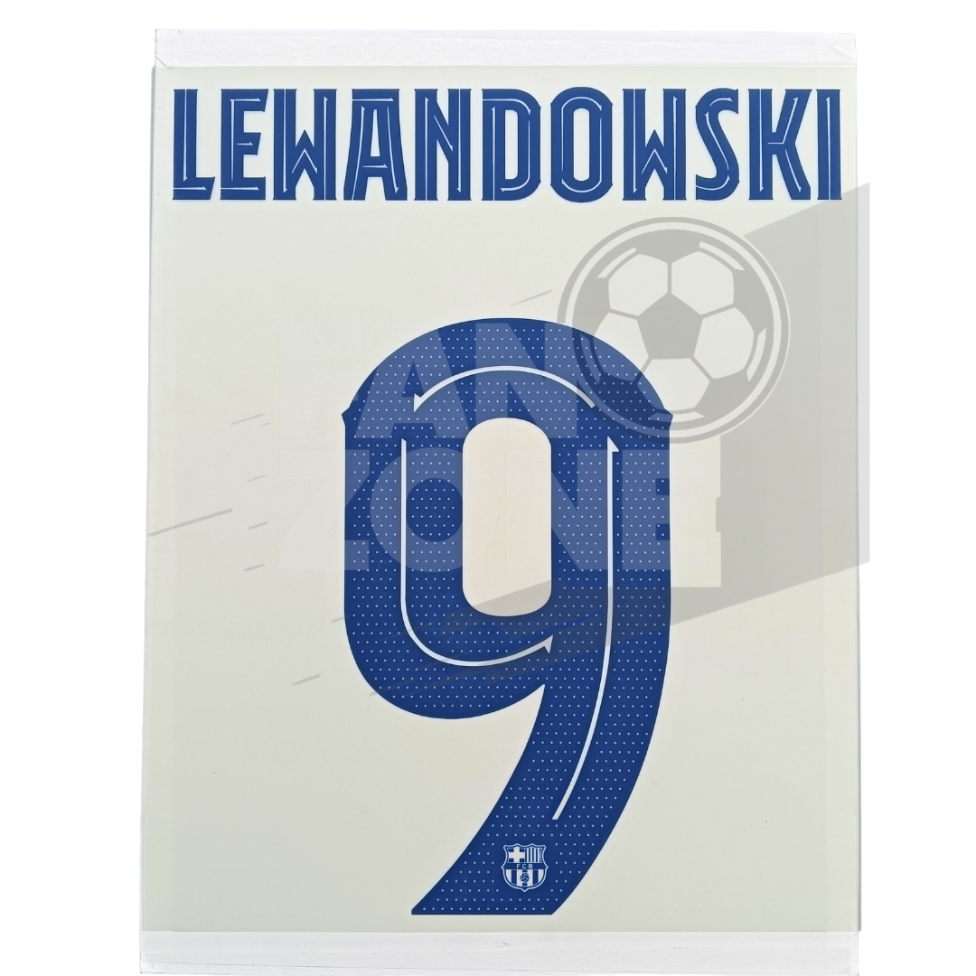 Official Robert Lewandoski #9 Name Set – FC Barcelona Third Kit 2024/25 | Champions League cup Player issue Stahls TPT