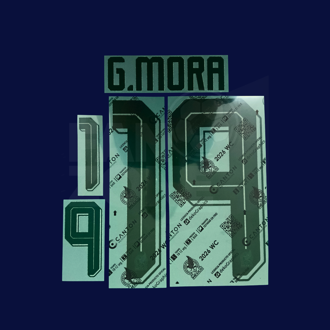 Numeración G. MORA #19 Mexico VISITA Mundial 2026 | Canton version jugador