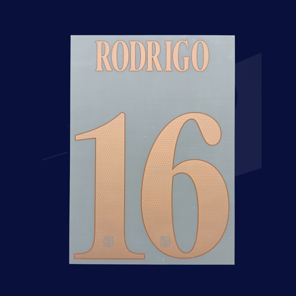 Numeración RODRIGO #16 FC Barcelona 2026/27 visita copa UCL| MAMBA Player Issue Stahls