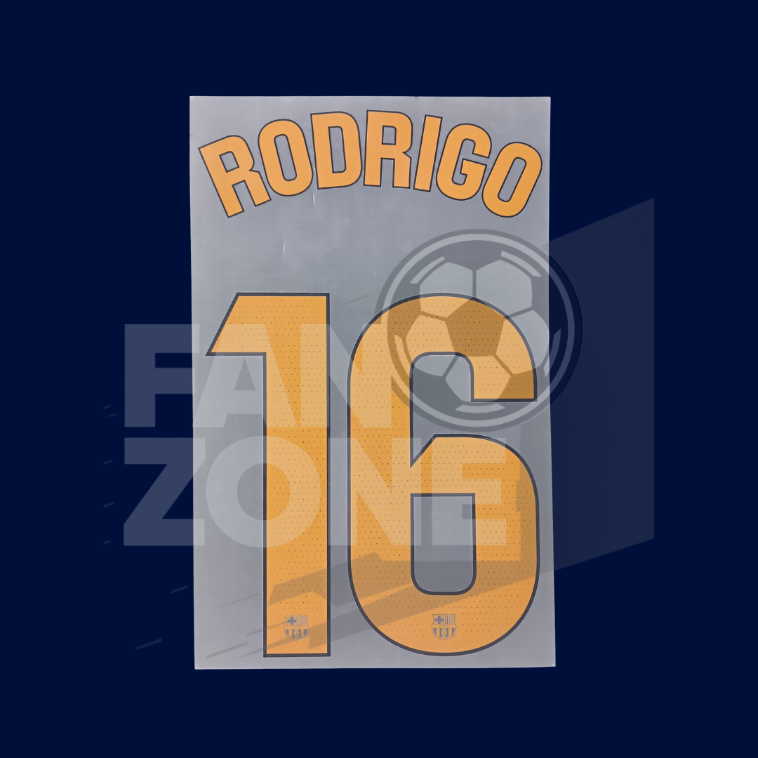 Numeración RODRIGO #16 FC Barcelona 2026/27 local | La Liga Player Issue Stahls