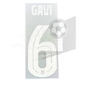 Official GAVI #6 Name Set – FC Barcelona Home Kit 2023/24 | Champions League Cup Player Issue Stahls TPT