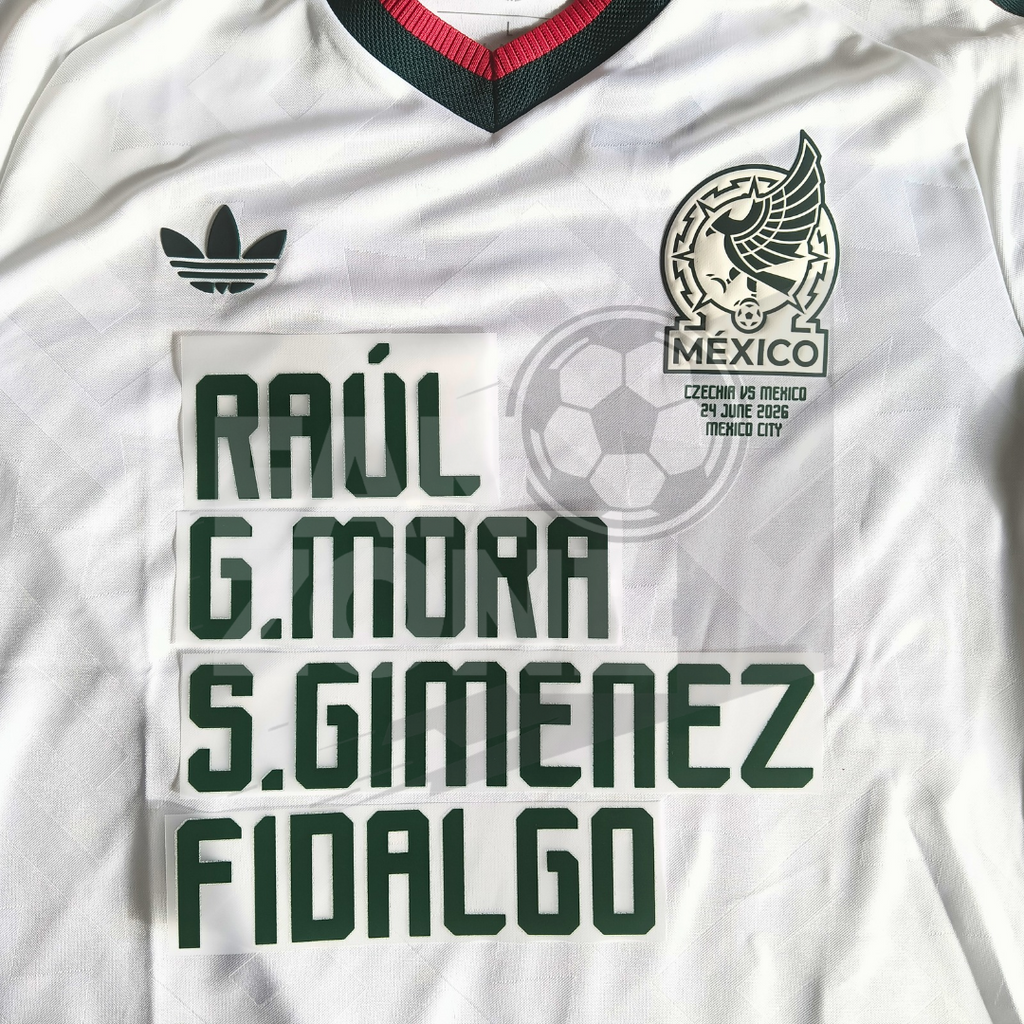 Jersey adidas México Visita 2026 | Versión Jugador PERSONALIZADA + MDT Chequia | GRANDE