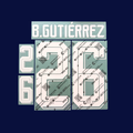 Numeración Brian B.GUTIERREZ #26 México TERCERO Mundial 2026 | Canton version jugador