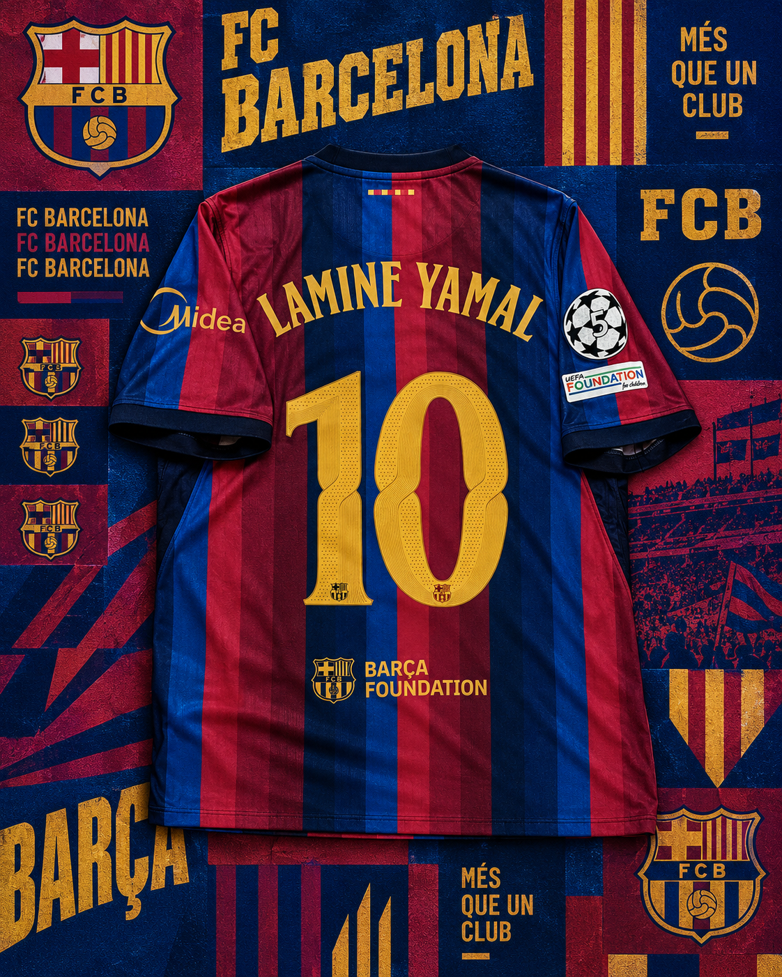 Jersey Nike FC Barcelona 2026/27local Jugador |Numeración+Parches Champions | MEDIANA