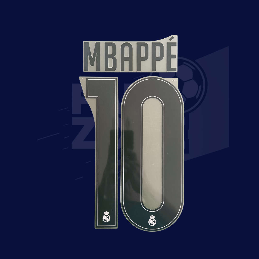 Numeración MBAPPE #10 Real Madrid 2026/27 local | Copa Champions League | Avery Dennison
