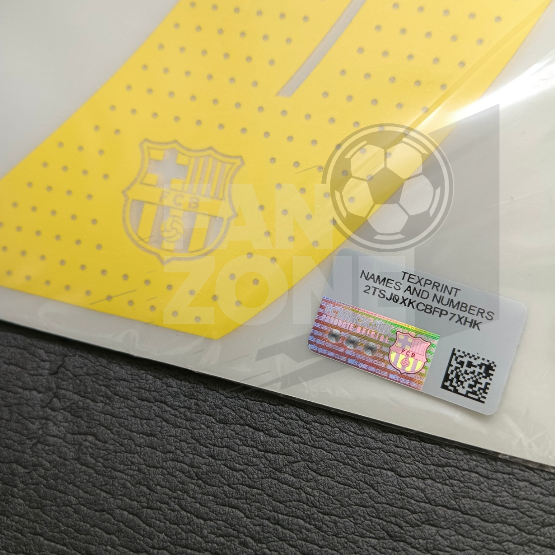 Official Raphinha #11 Name Set – FC Barcelona home Kit 2025/26 | Champions League cup Player issue Stahls TPT