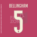Numeración Jude BELLINGHAM #5 Real Madrid 2026/27 tercero | Copa Champions League | Avery Dennison