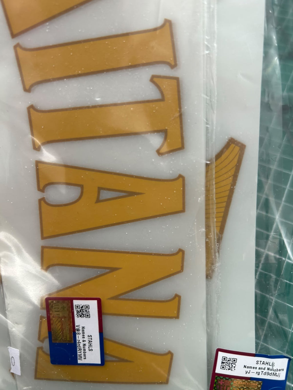 Kit Numeración AITANA #14 + Parches Womens Champions League FC Barcelona 2026/27 local | Player Issue Stahls