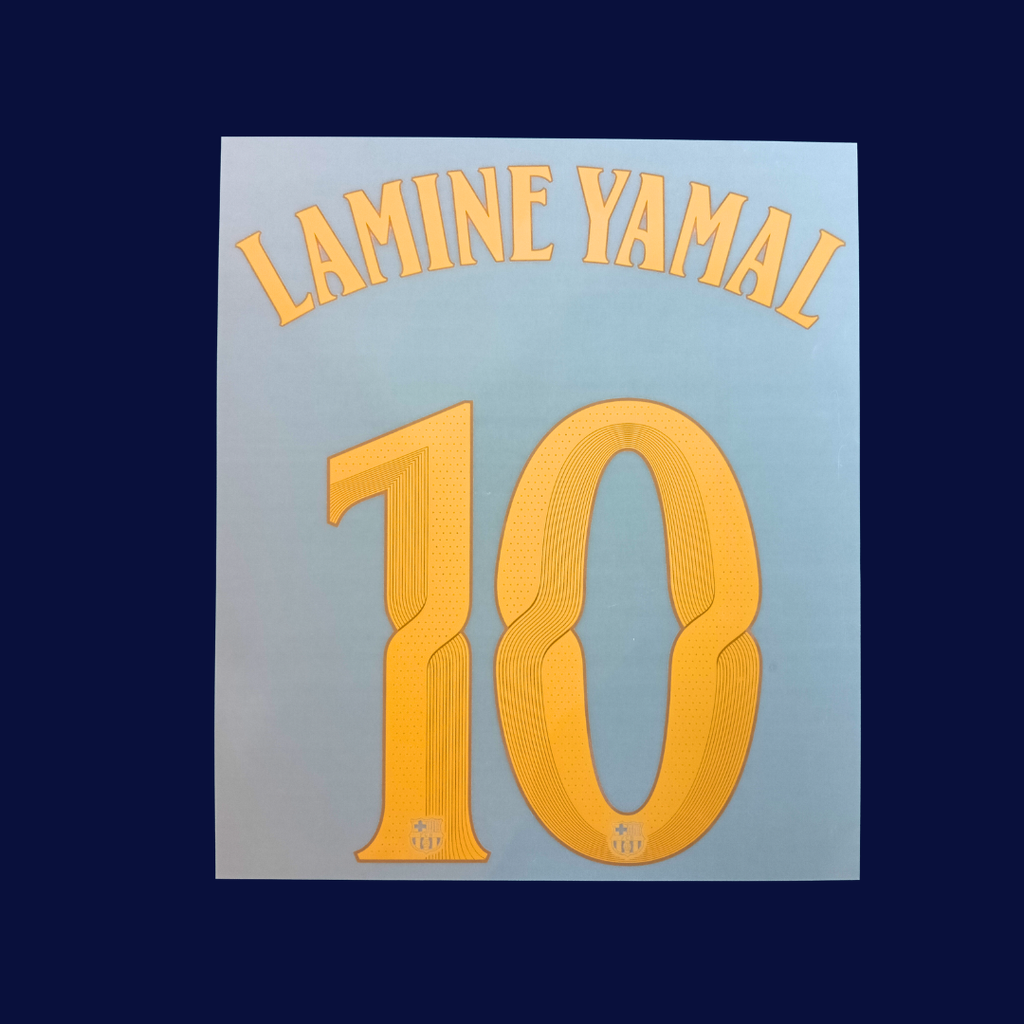 LAMINE YAMAL #10 FC Barcelona 2026/27 Home Numbering | Modernista Player Issue Stahls