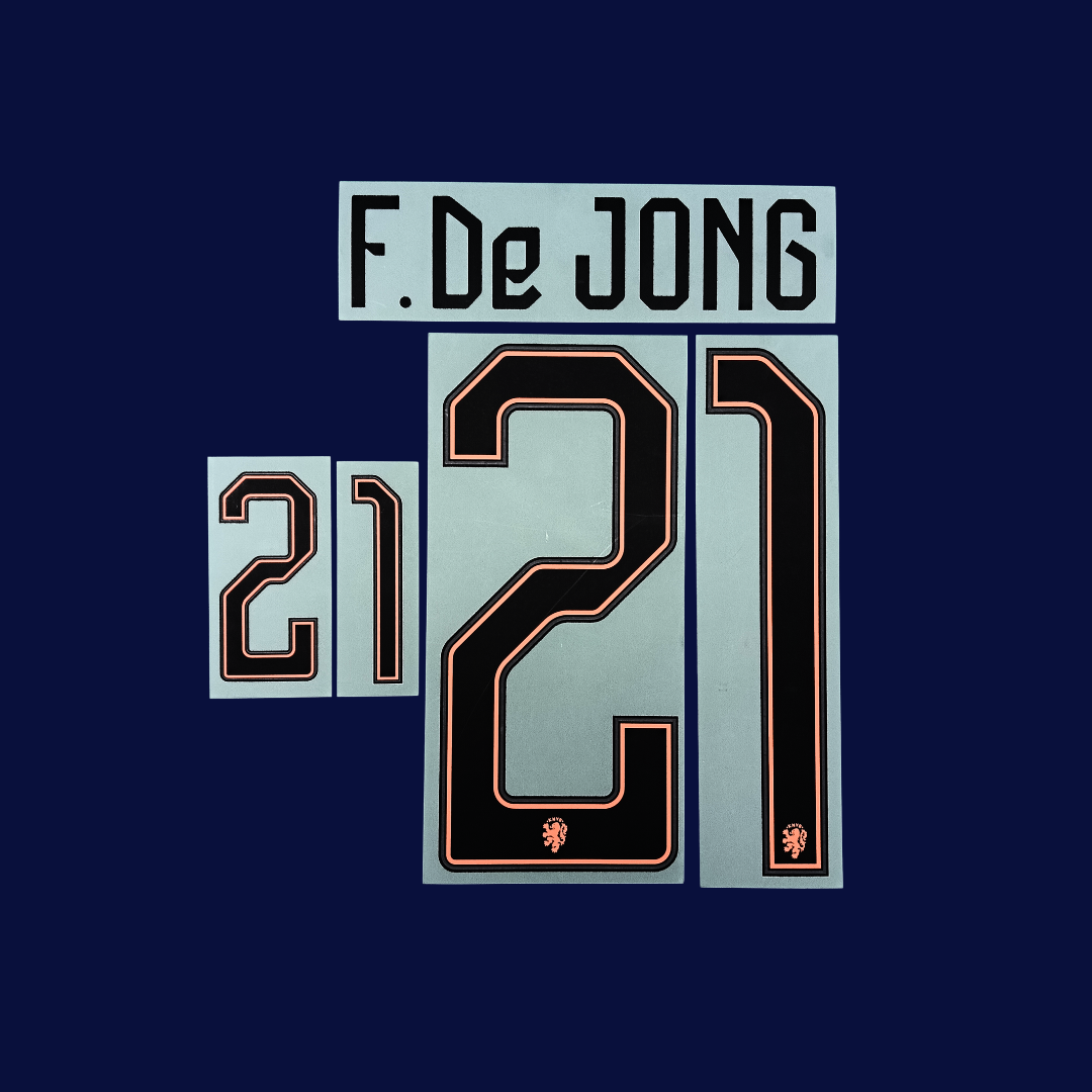 Numeracion F.DE JONG #21 Holanda Local 2026 | Player Issue ID Unlimited
